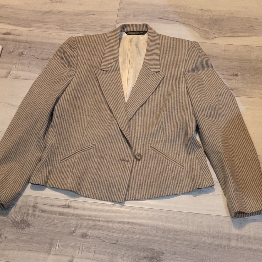 Classic Striped Wool Women's Blazer